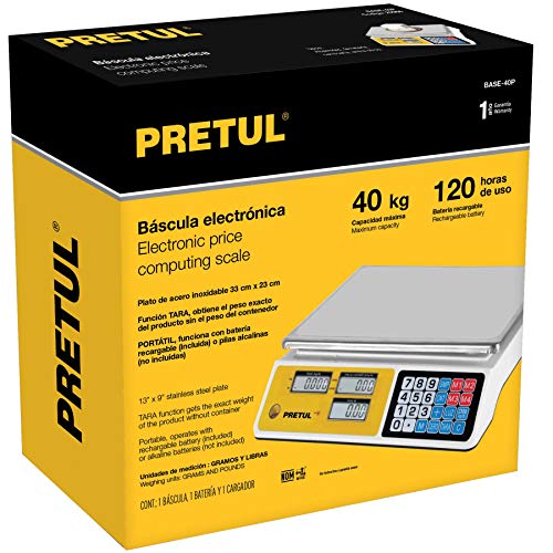 BALANZA ELECTRONICA PRETUL PARA MOSTRADOR 40KG